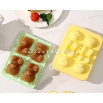 Silicone Bear shape 4 ice mold